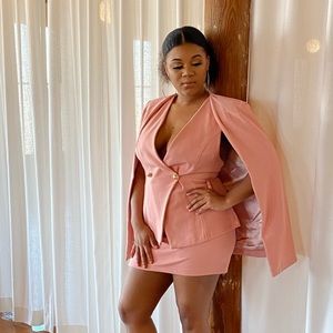 2 piece skirt and jacket/cape set